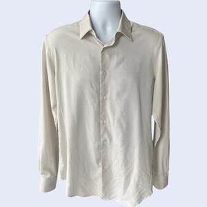 Report Collection M Slim Fit Dress Shirt Gray Performance Stretch Business